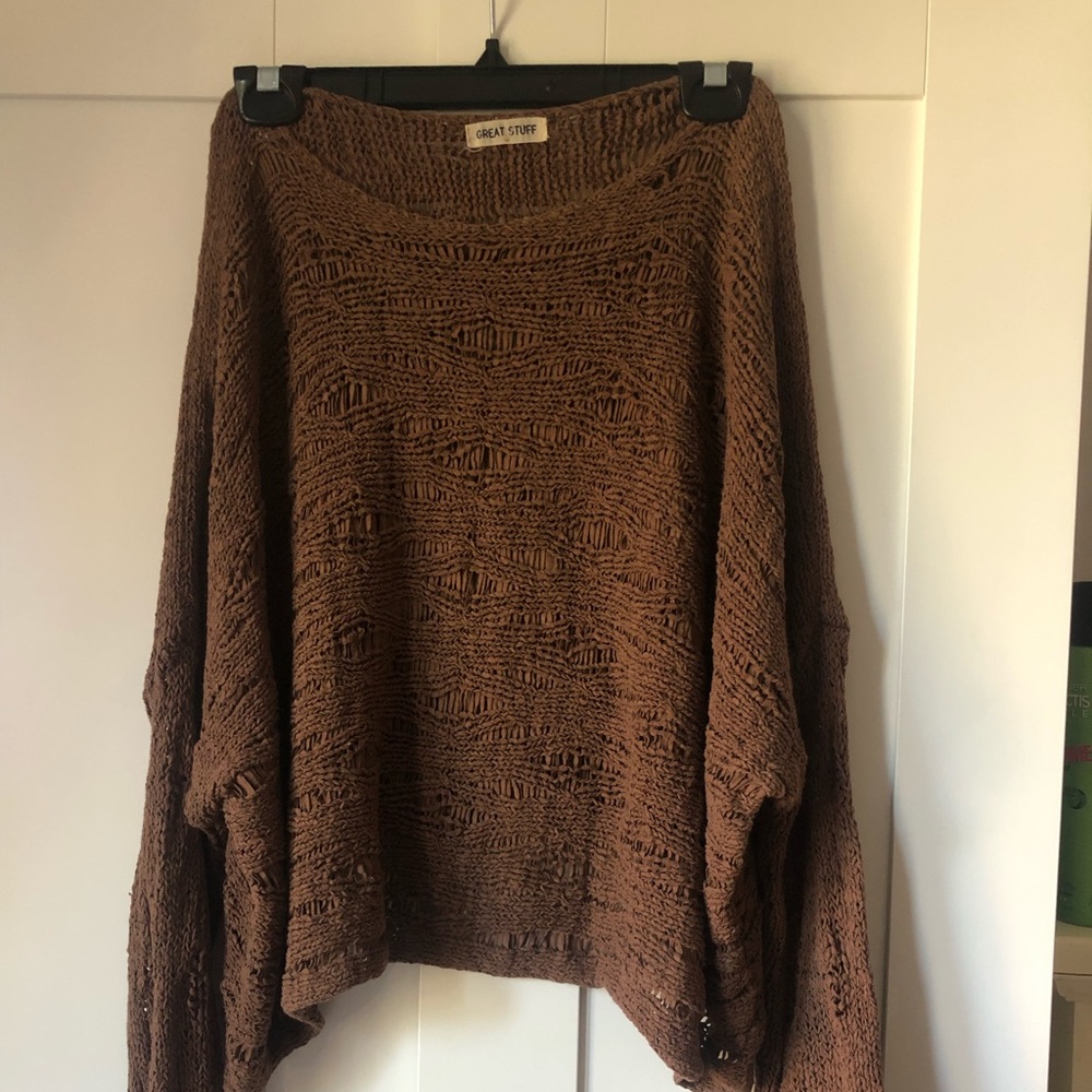 Great Stuff cropped tree trunk sweater